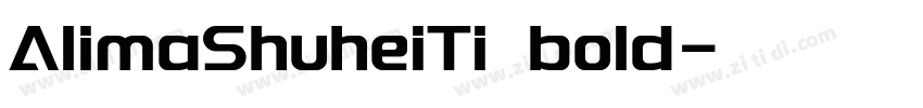 AlimaShuheiTi bold字体转换